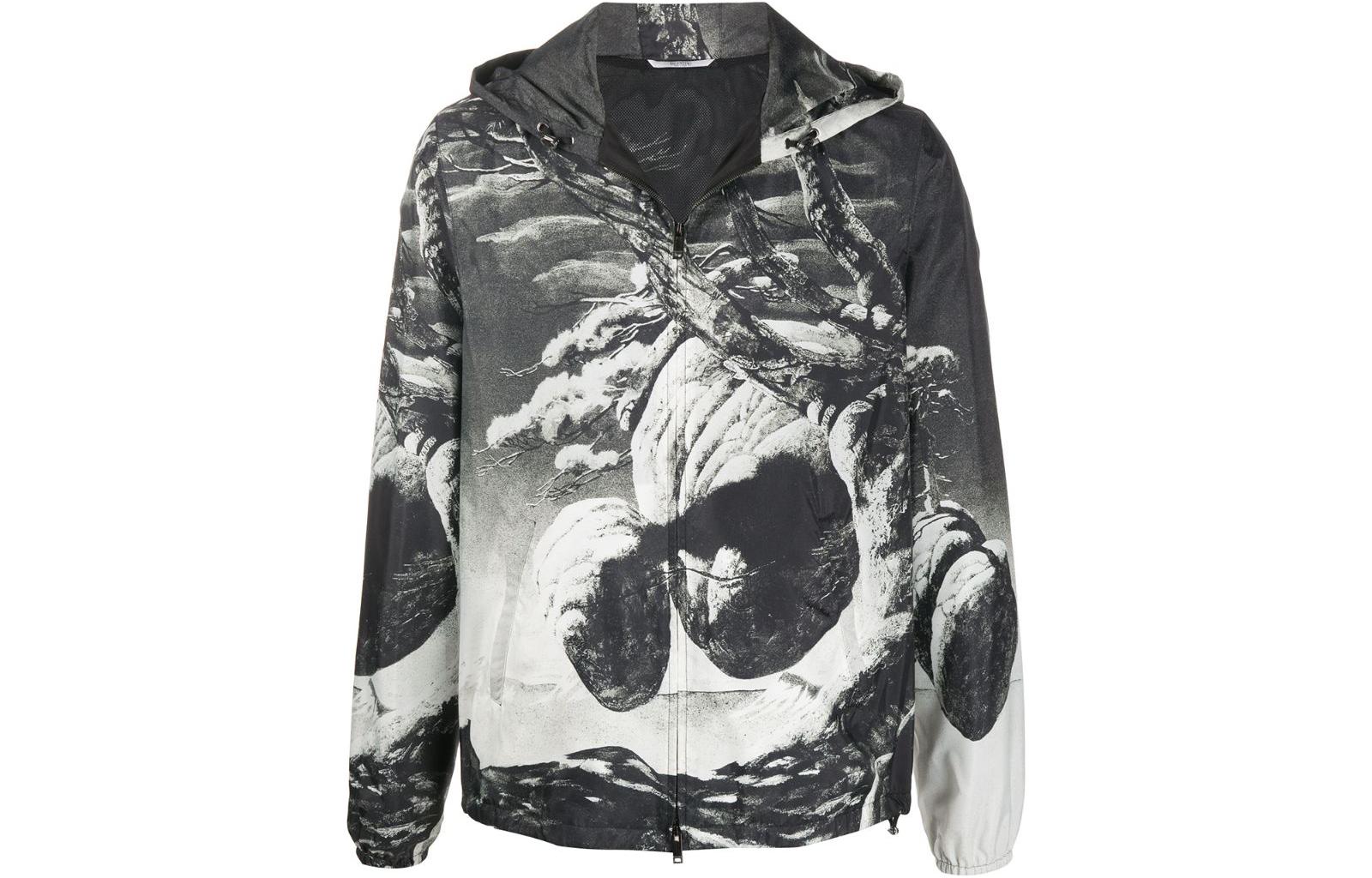 Valentino FW22 Black Zip-Up Hooded Jacket VCI3556BU37Y