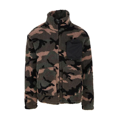 Valentino FW22 Camo Zip Long Sleeve Sweatshirt Camouflage Color. 1V3MF22P8J7F00
