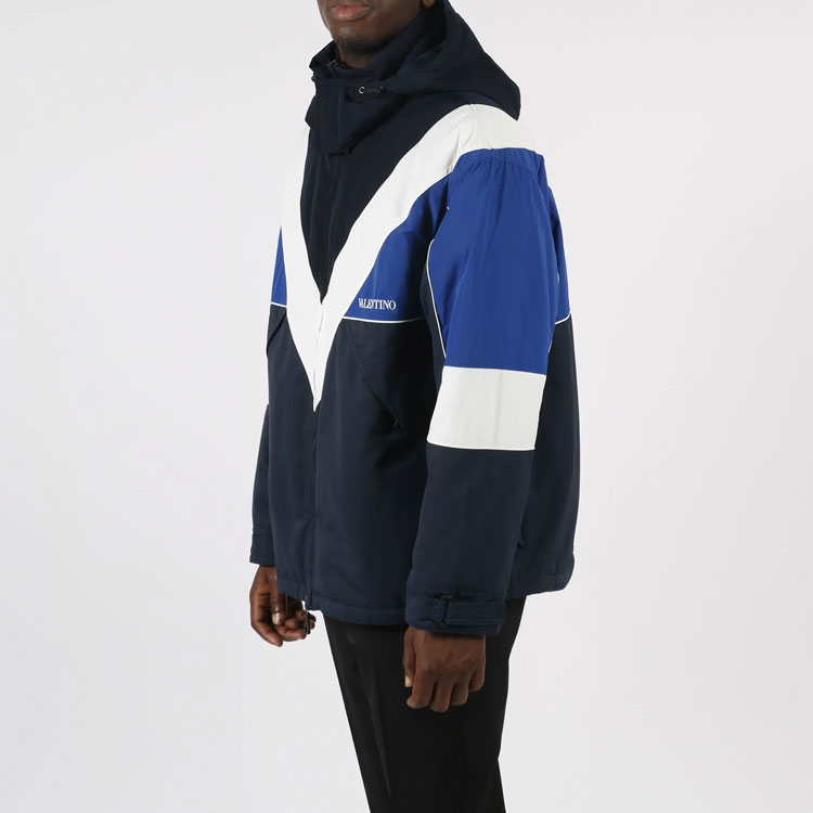 Details for Valentino FW22 Colorblock Zip Hoodie Jaket Biru - 1V3CIL808NE6RT