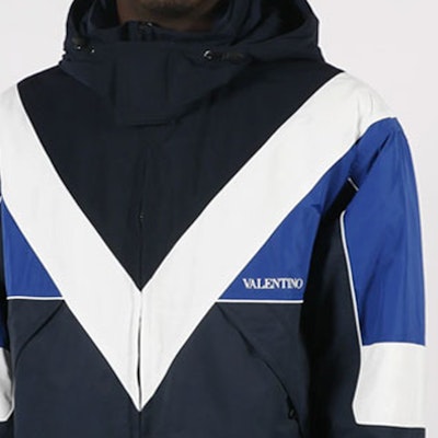 Valentino FW22 Colorblock Zip Hoodie Jaket Biru - 1V3CIL808NE6RT Sizing Valentino FW22 Colorblock Zip Hoodie Jaket Biru - 1V3CIL808NE6RT