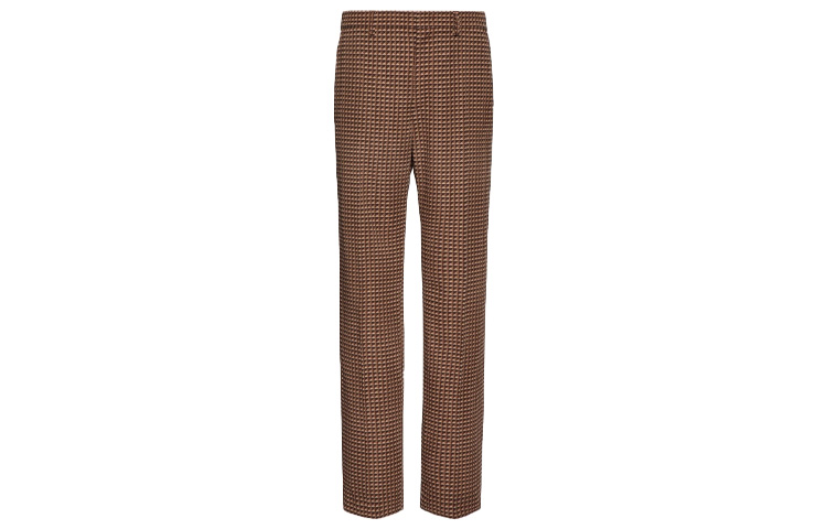 Valentino FW22 Full Studded Wool Casual Pants Brown 1V3RBI608K87R5