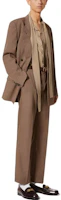Lookbook Valentino FW22 Full Studded Wool Casual Pants Brown 1V3RBI608K87R5