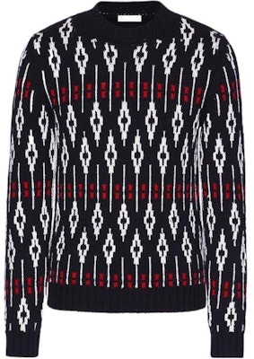 Valentino FW22 Sweater Rajut Geometris Wol Hitam Crewneck Pullover 1V3KC22G8PNI71 Buy Valentino FW22 Sweater Rajut Geometris Wol Hitam Crewneck Pullover 1V3KC22G8PNI71