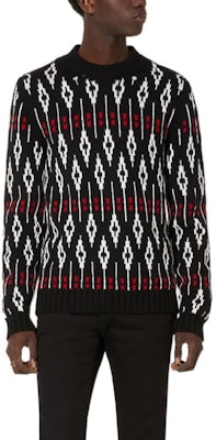Valentino FW22 Suéter Negro de Lana Geométrico Cuello Redondo Pullover 1V3KC22G8PNI71 Lookbook Valentino FW22 Suéter Negro de Lana Geométrico Cuello Redondo Pullover 1V3KC22G8PNI71