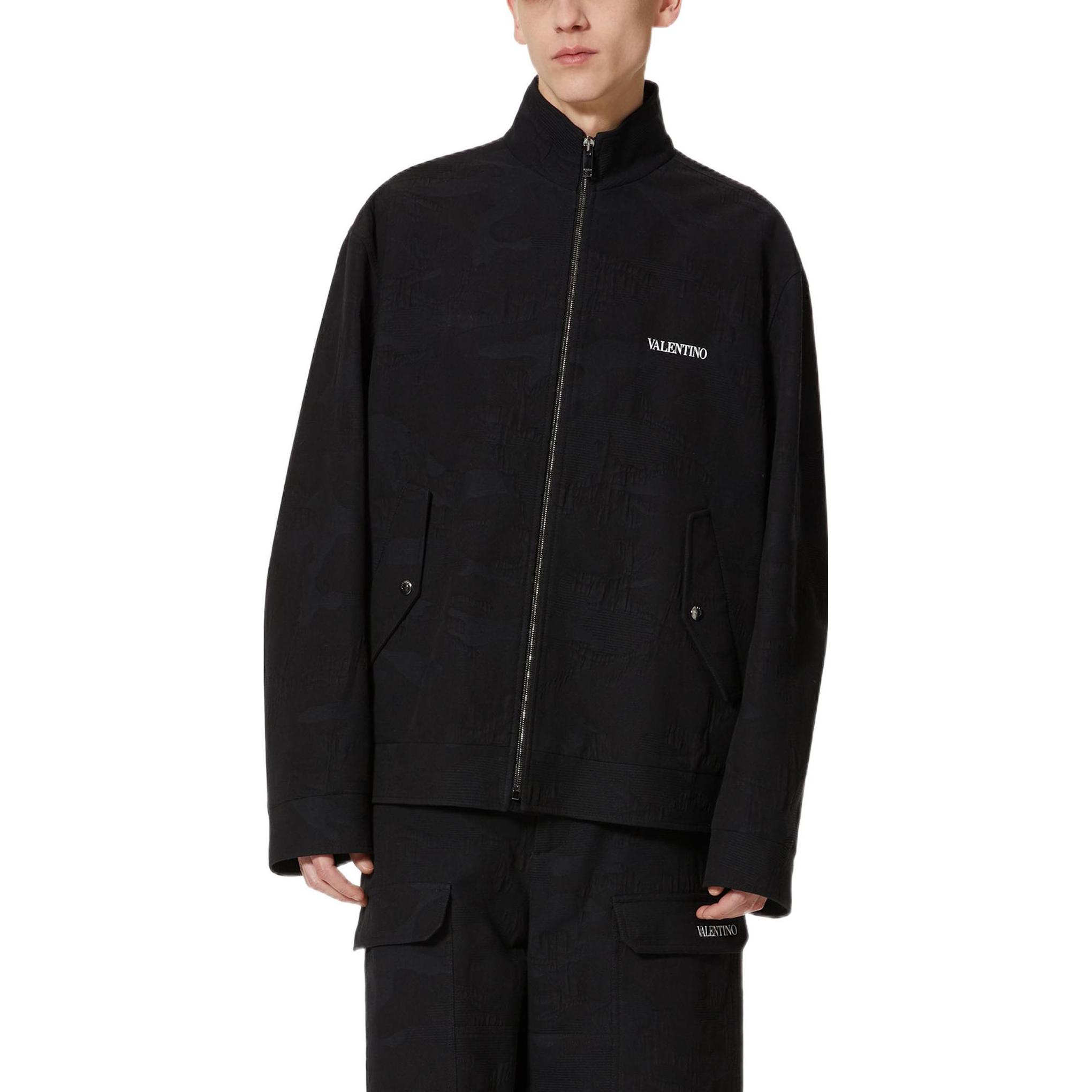 Shop 华伦天奴FW22提花立领夹克黑色 1V3CIF358KTF02