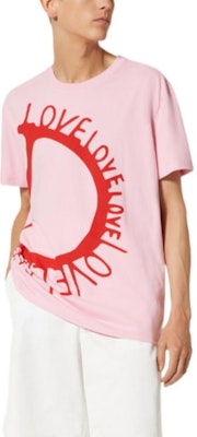 Valentino FW22 Edición Limitada Camiseta Rosa Cuello Redondo Estampado Alfabeto. 1V3MG12Q8TYX76 Lookbook Valentino FW22 Edición Limitada Camiseta Rosa Cuello Redondo Estampado Alfabeto. 1V3MG12Q8TYX76