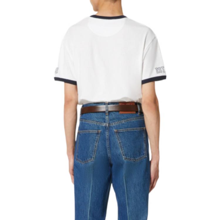 Purchase 발렌티노 FW22 로고 그래픽 화이트 반팔 티셔츠 남성용. 1V3MG10V8RVQE6