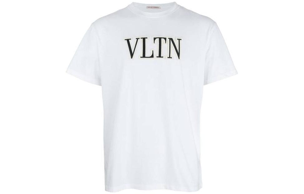 Valentino FW22 Logo Print Short Sleeve T-Shirt White -  Fashion Tee. 1V3MG10V8RB-0BO