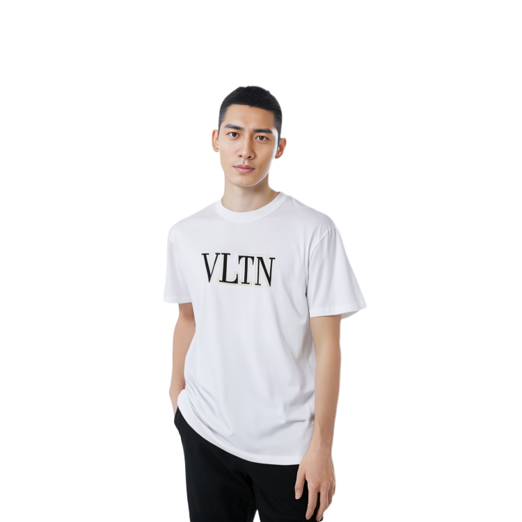 Valentino FW22 Logo Print Short Sleeve T-Shirt White -  Fashion Tee. 1V3MG10V8RB-0BO 圖 7