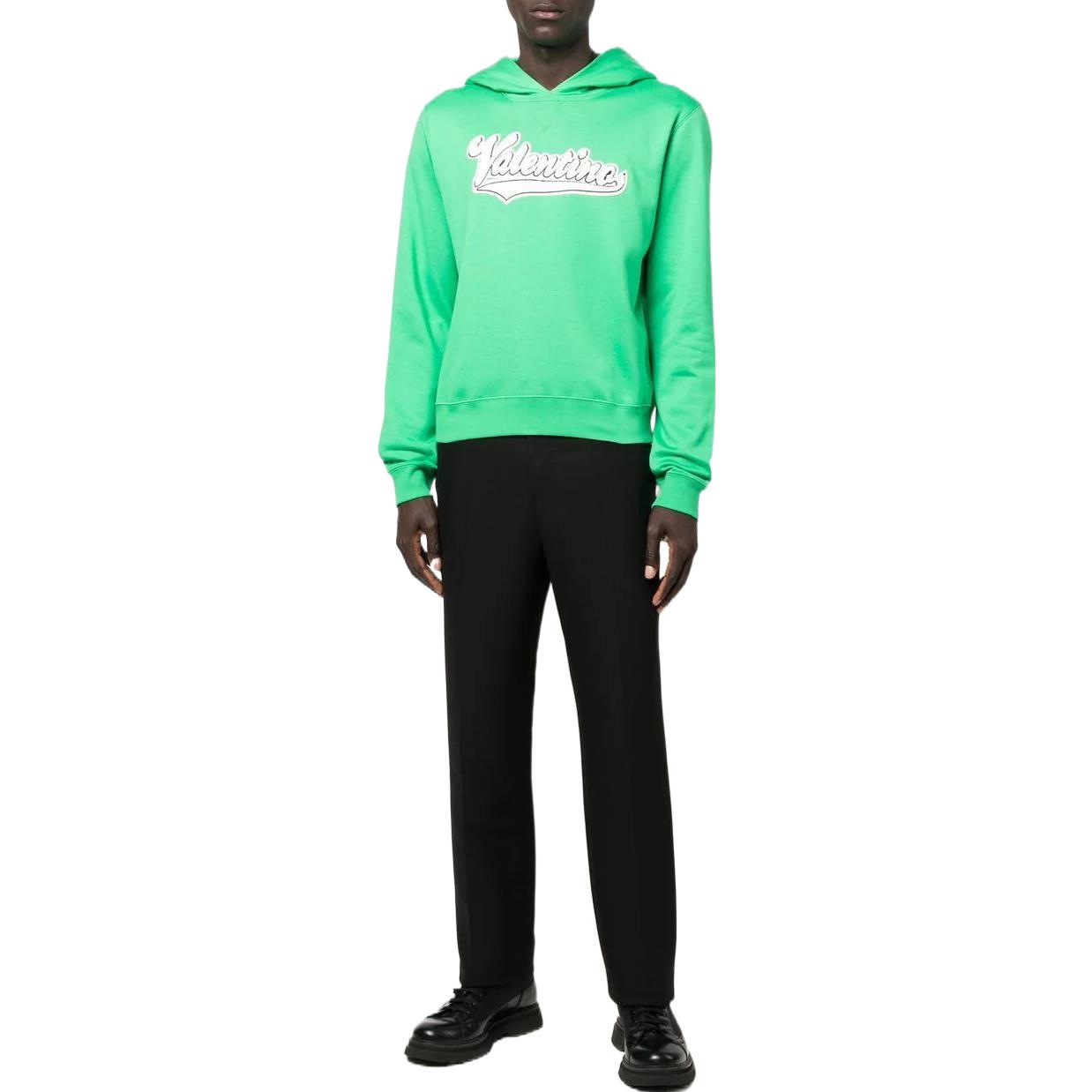 Lookbook Valentino FW22 Logo Terry Hoodie Green . VMF22U8RM510