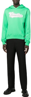 Valentino FW22 Logo Terry Hoodie Green . VMF22U8RM510 Lookbook Valentino FW22 Logo Terry Hoodie Green . VMF22U8RM510