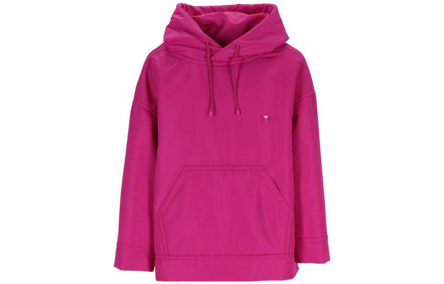 Valentino FW22 Pink Solid Color Drawstring Hoodie 1V0CJM387TV-UWT