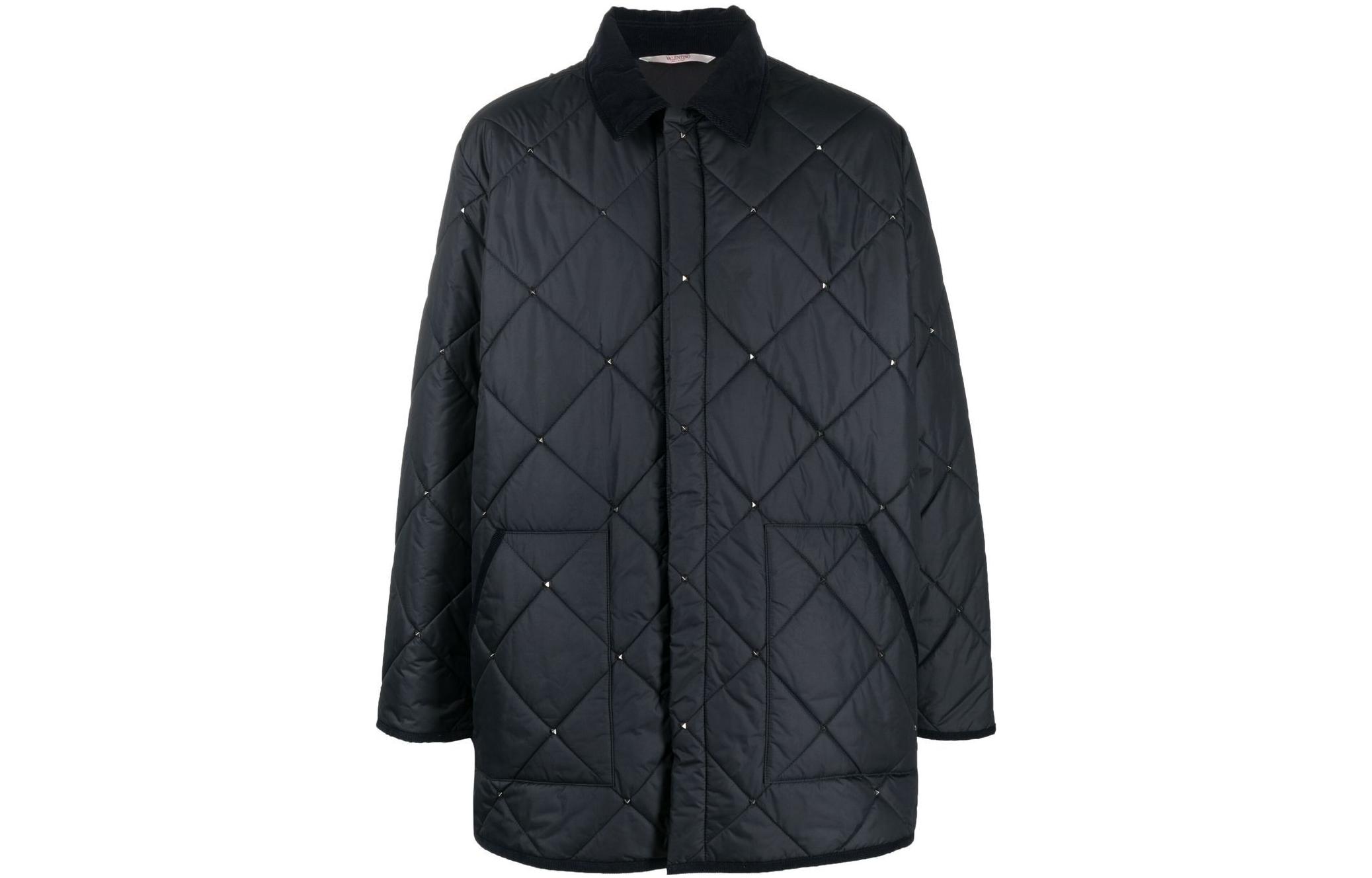 Valentino FW22 Quilted Large Pocket Jacket Black Outerwear 1V3CLA128KA598