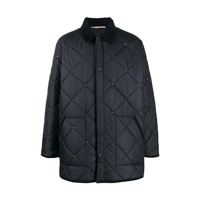 Valentino FW22 Quilted Large Pocket Jacket Black Outerwear 1V3CLA128KA598