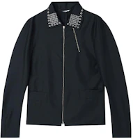 Valentino FW22 Solid Color Casual Collared Jacket Black MV0CI0C749F-0NO Valentino FW22 Solid Color Casual Collared Jacket Black MV0CI0C749F-0NO