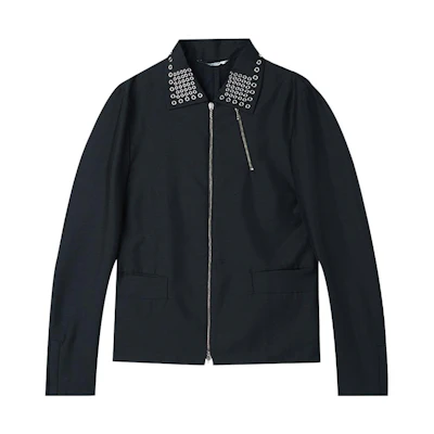 Valentino FW22 Solid Color Casual Collared Jacket Black MV0CI0C749F-0NO