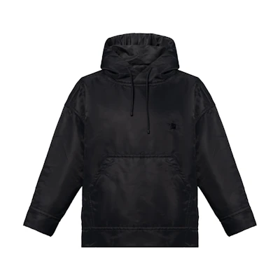 Valentino FW22 Solid Color Drawstring Pullover Hoodie Black Mens 1V0CJM387TV-0NO