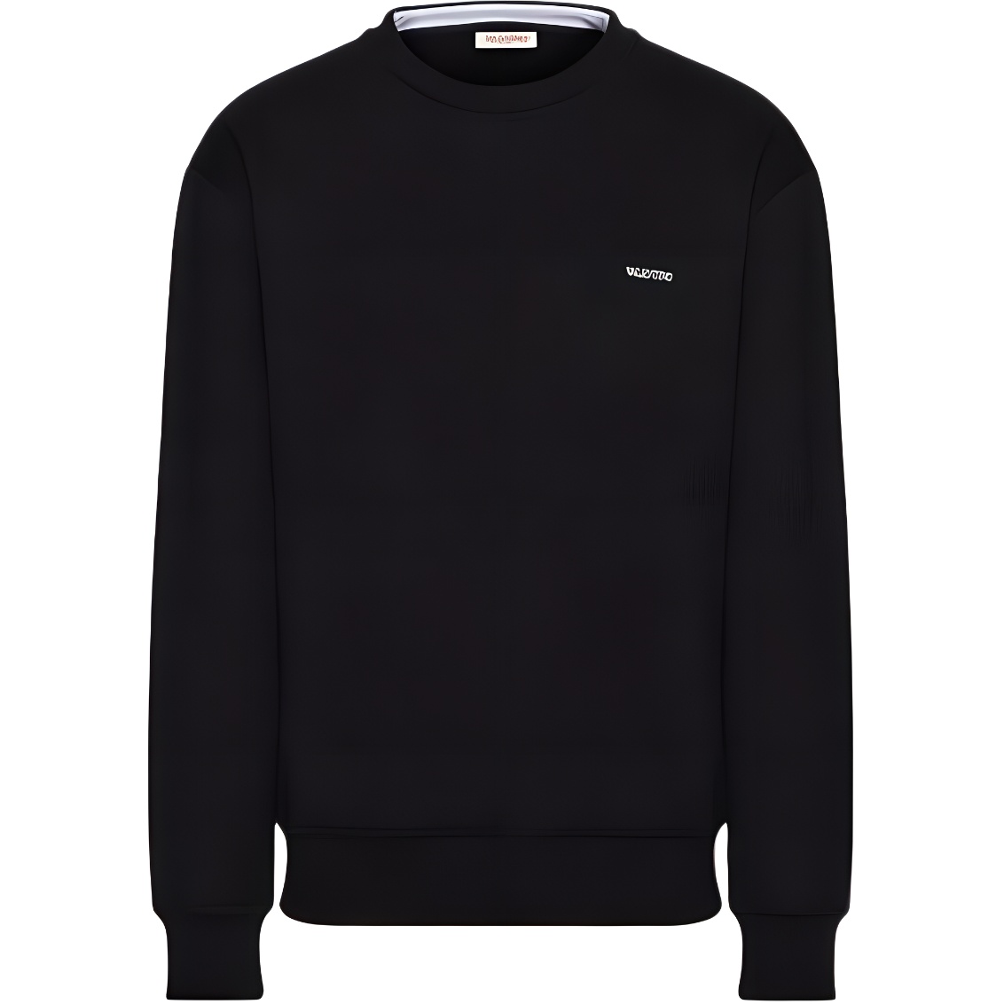 Valentino FW23  Black Crewneck Sweatshirt with Letter Logo Print. 4V3MF26W9UG0NO