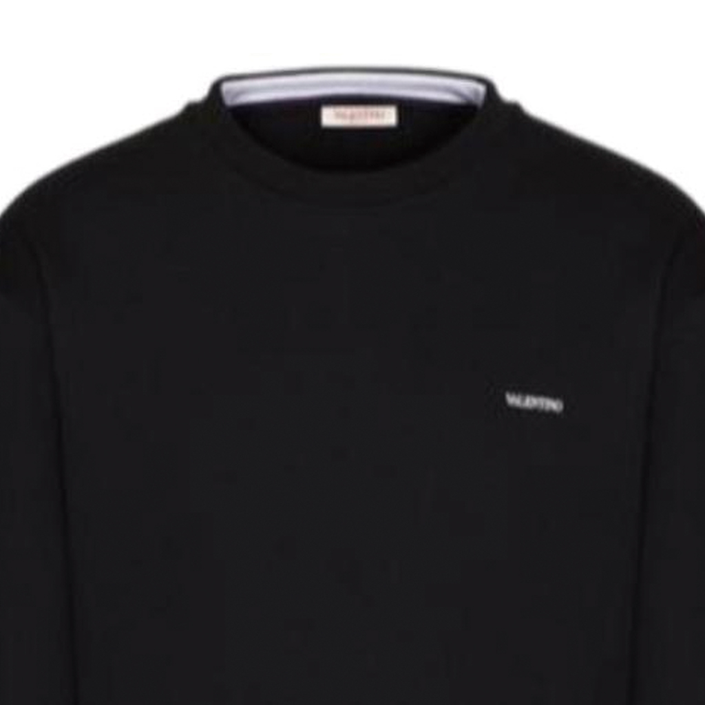 Details for 발렌티노 FW23 블랙 로고 프린트 크루넥 스웻셔츠. 4V3MF26W9UG0NO