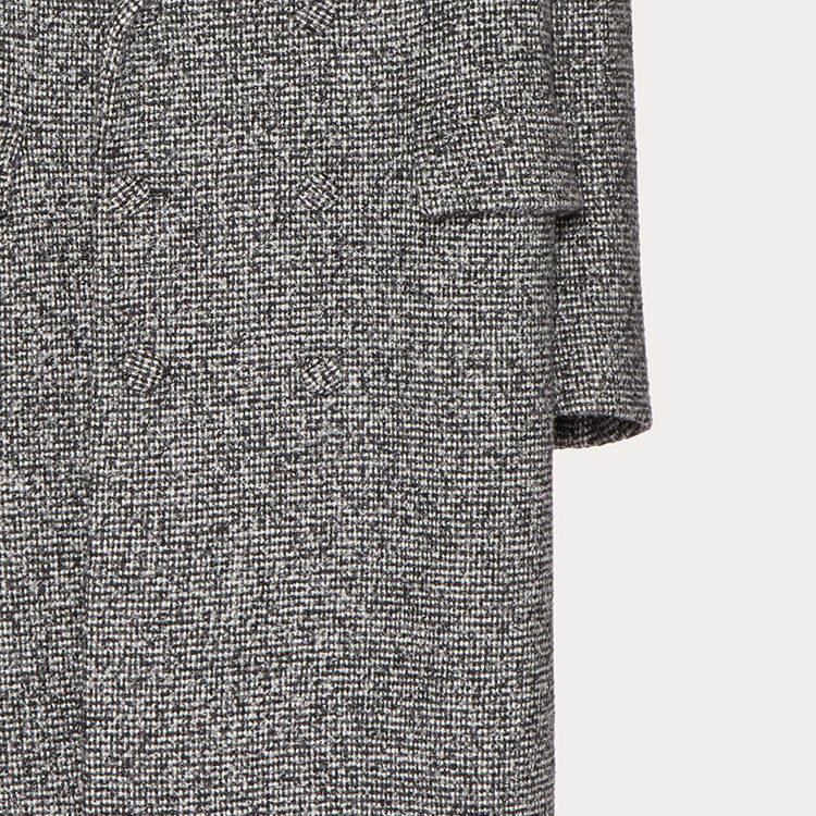 Sizing Valentino FW23 灰色双排扣中长大衣 3V0CAH209RJ080