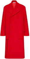 Valentino FW23 Solid Mid-Length Coat Red 3V0CAH059RG157 Valentino FW23 Solid Mid-Length Coat Red 3V0CAH059RG157