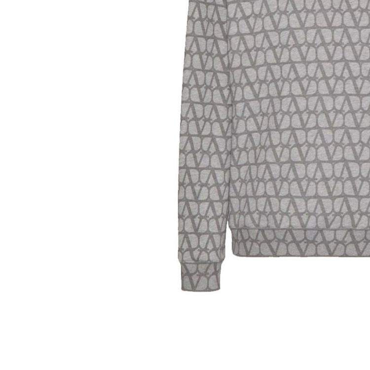 Details for Valentino FW23 全版Logo灰色圓領衛衣 休閒服。 4V3MF26W9W1-YD5