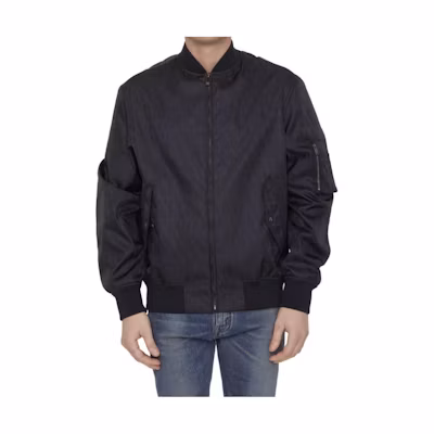 Valentino FW23 All-Over Logo Zip-Up Jacket Black 4V3CIF159UWMXM