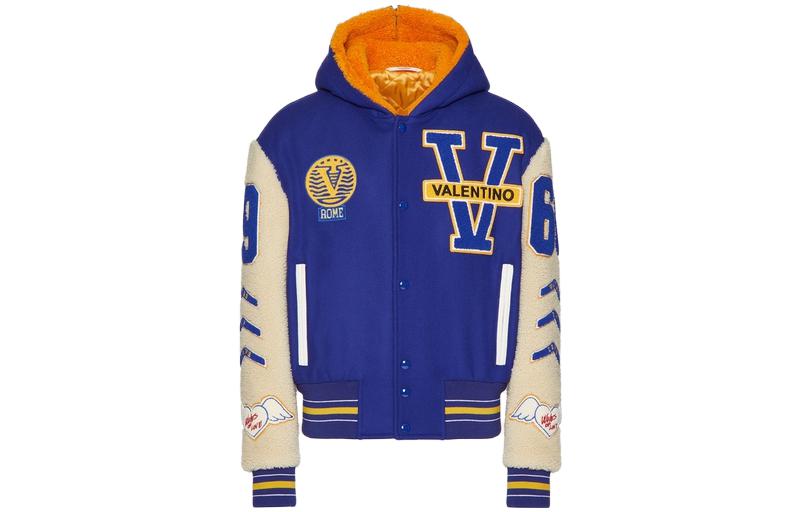 Valentino FW23 Blue Logo Print Hoodie Long Sleeve Jacket 3V3CIN559JUQB6