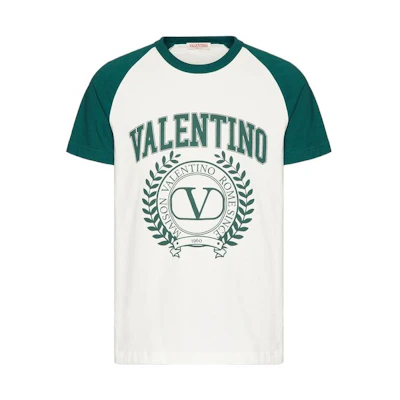 Valentino FW23 Multicolor Logo Print Crewneck T-Shirt for Men 3V3MG11Z9J5I81