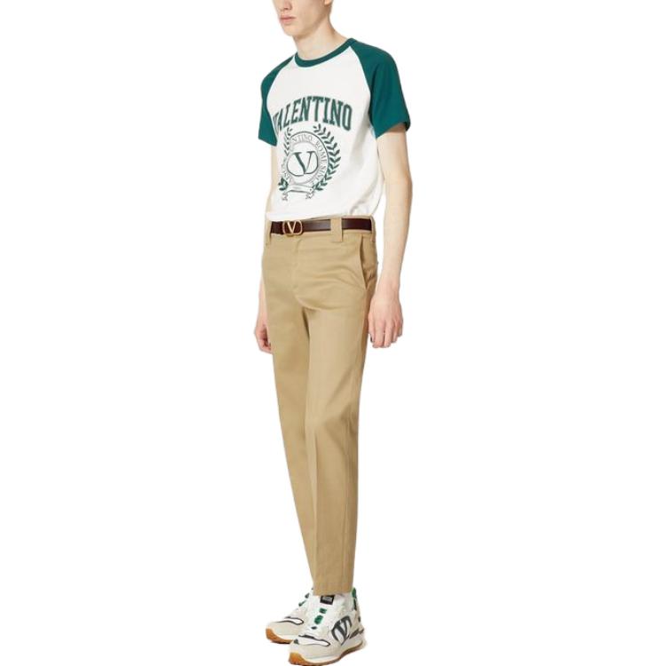 Valentino FW23 Multicolor Logo Print Crewneck T-Shirt for Men 3V3MG11Z9J5I81 圖 3