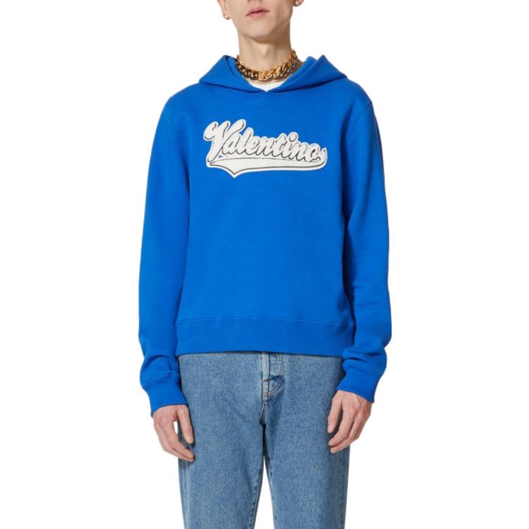 Lookbook Valentino FW23 海軍藍字母標誌連帽衛衣 1V3MF22U8RMA60