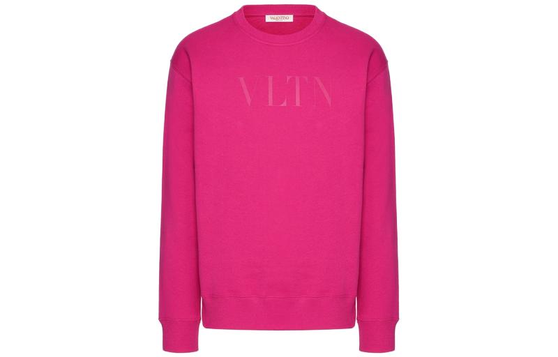 Valentino FW23 Pink Letter Print Crewneck Long Sleeve Sweatshirt 3V3MF26M9JAUWN