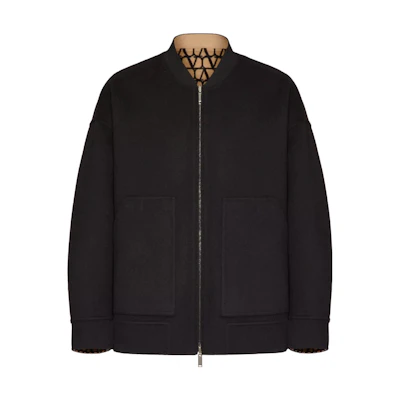 Valentino FW23 Reversible Relaxed Fit Zip Jacket Black 3V3CIM357YBKFY