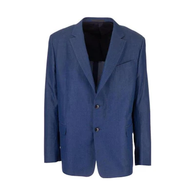 Valentino FW23 Solid Color Button Pocket Jacket Blue TV0CEB3066U598