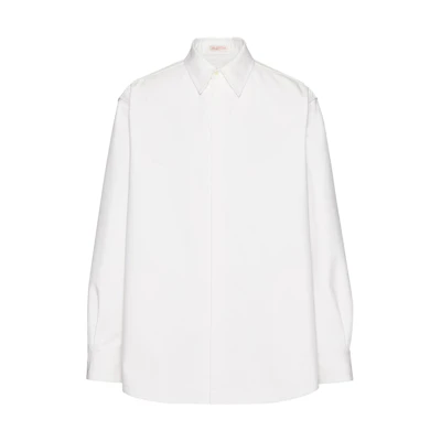 Valentino FW23 Solid Color Casual Shirt Jacket White - 3V0ABS959SF0BO