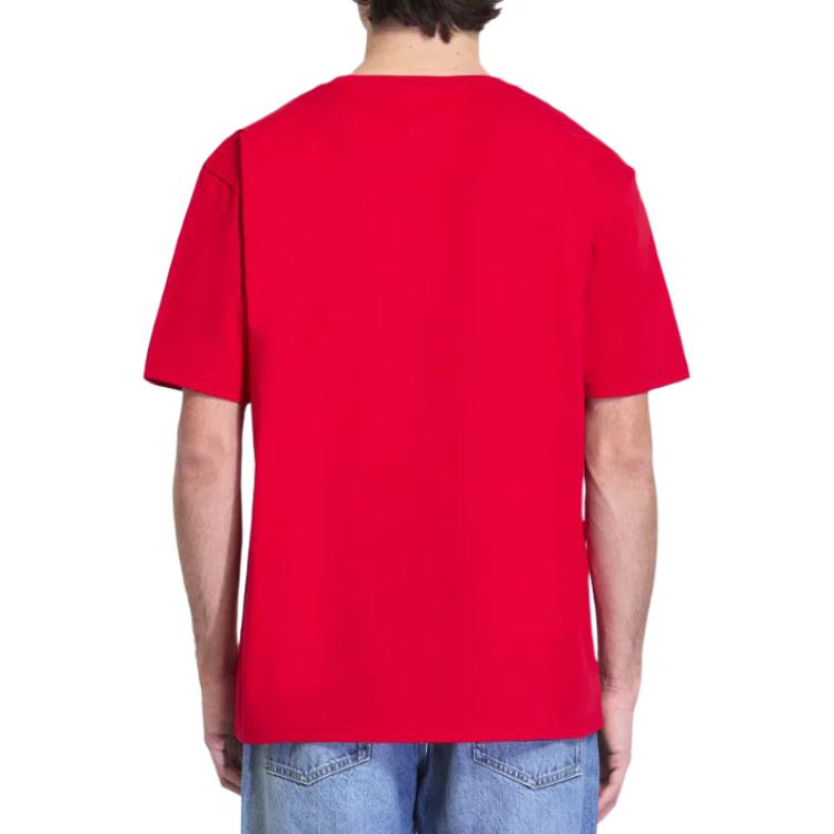 Purchase 발렌티노 FW24 레드 오버사이즈 로고 크루넥 티셔츠. 6V3MG16PAQ9157