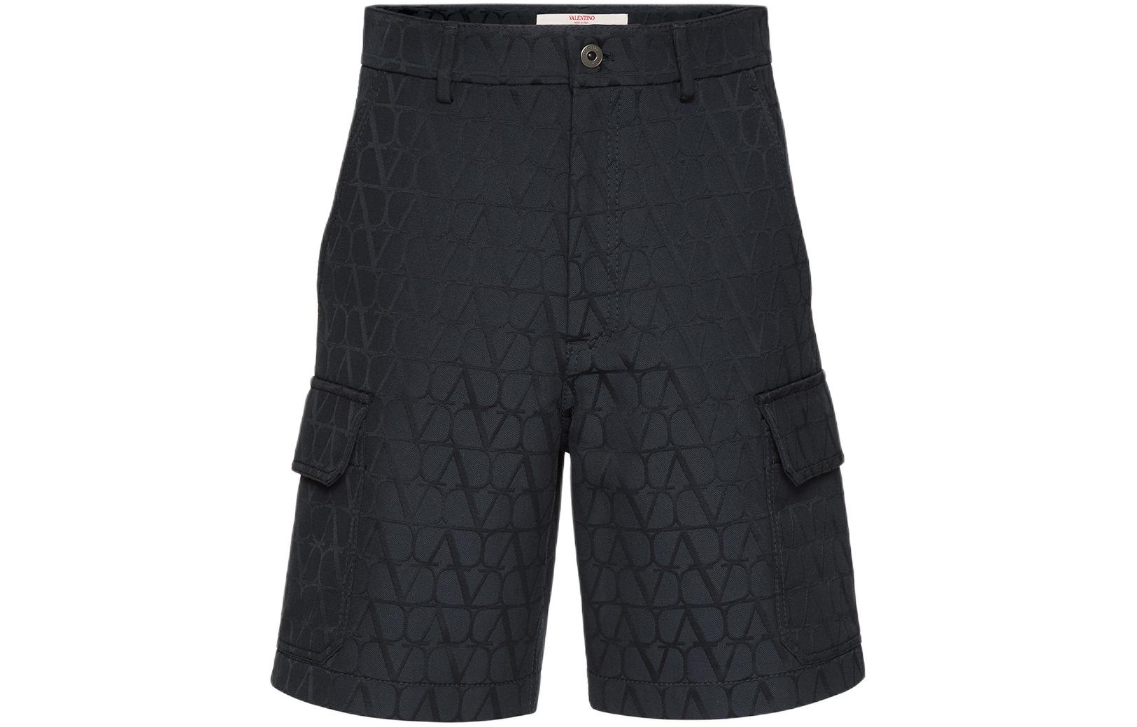 Order Valentino FW24 Logo Print Bermuda Loose Casual Shorts Navy Blue Men’s. 5V3RDD45A7T-YE6