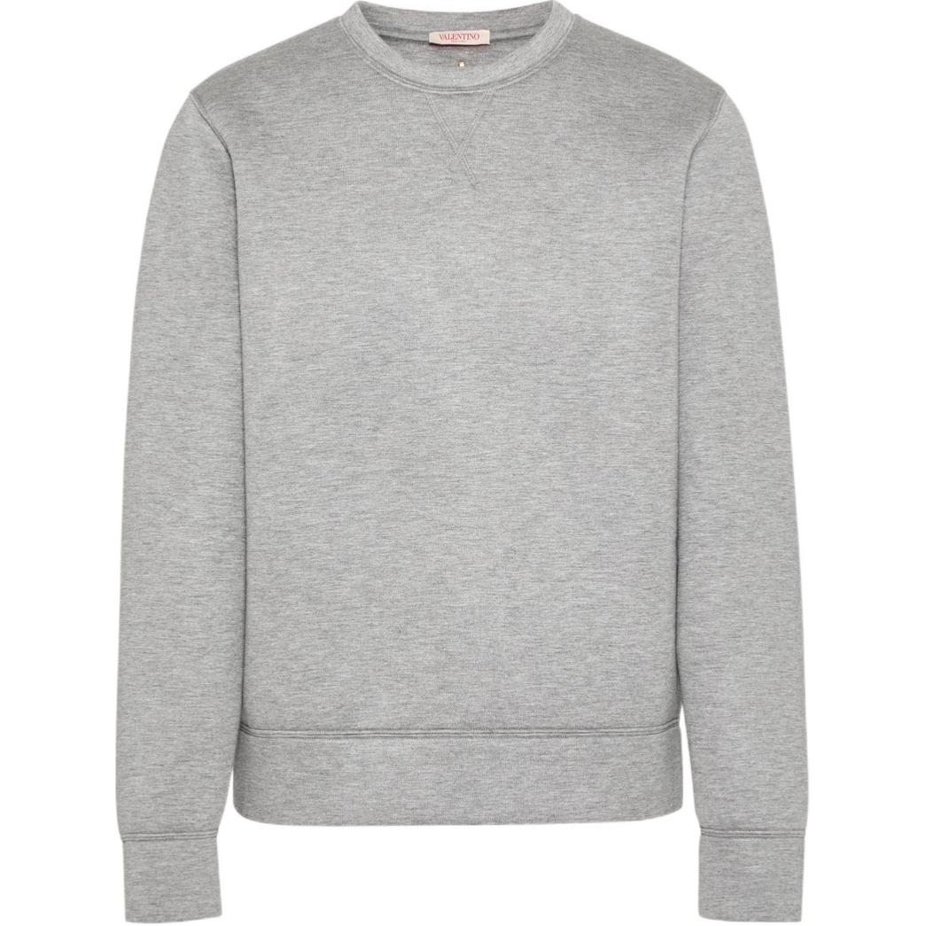 Valentino FW24 Multicolor Crewneck Pullover Sweatshirt Men’s Grey 5V0MF27PAHQ-080