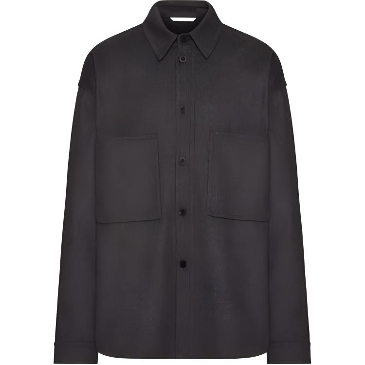 Valentino FW24 Solid Color Single-Breasted Long-Sleeve Jacket Grey Mens 5V0CIO85AEE-080