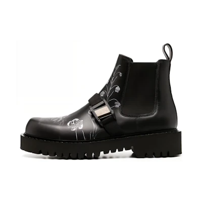 Valentino Garavani 'Black Leather Chelsea Boot'