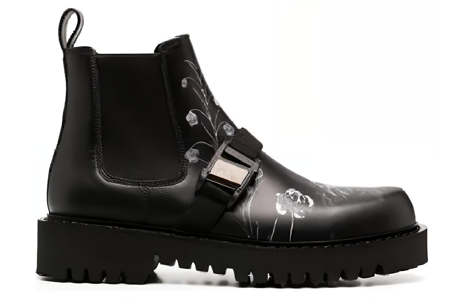Order Valentino Garavani 'Boot Kulit Hitam Chelsea' UY0S0D90RYXAT0