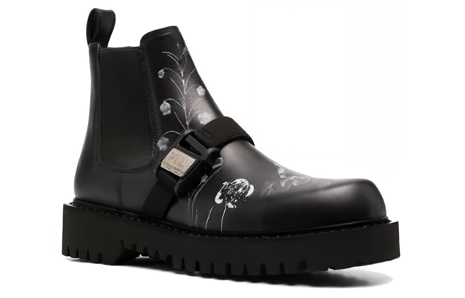 Lookbook Valentino Garavani 'Boot Kulit Hitam Chelsea' UY0S0D90RYXAT0