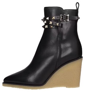 ヴァレンティノ ガラヴァーニ 黒革ウェッジアンクルブーツ S0Z84MHQ0NO Buy ヴァレンティノ ガラヴァーニ 黒革ウェッジアンクルブーツ S0Z84MHQ0NO