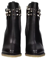 Lookbook Valentino 華倫天奴 Garavani 皮革坡跟踝靴 黑色