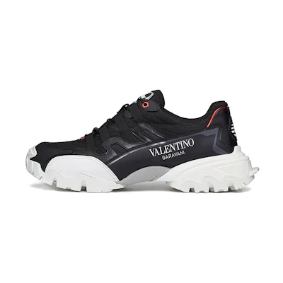 Valentino Garavani Climbers 'Black Fabric & Calfskin'