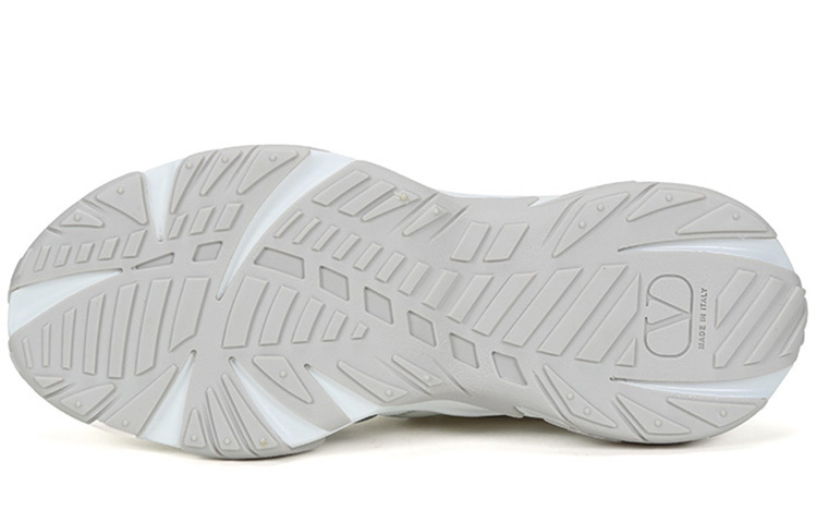 Valentino Garavani Knit Lace-Up 'Dad Shoes White Grey' 圖 6