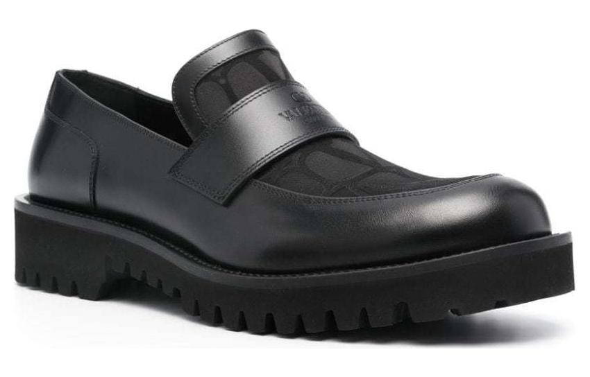 Valentino Garavani Leather Loafer 'Black CMFT' 圖 3