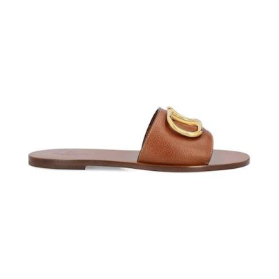 Valentino Garavani Leather Sandals 'Brown'