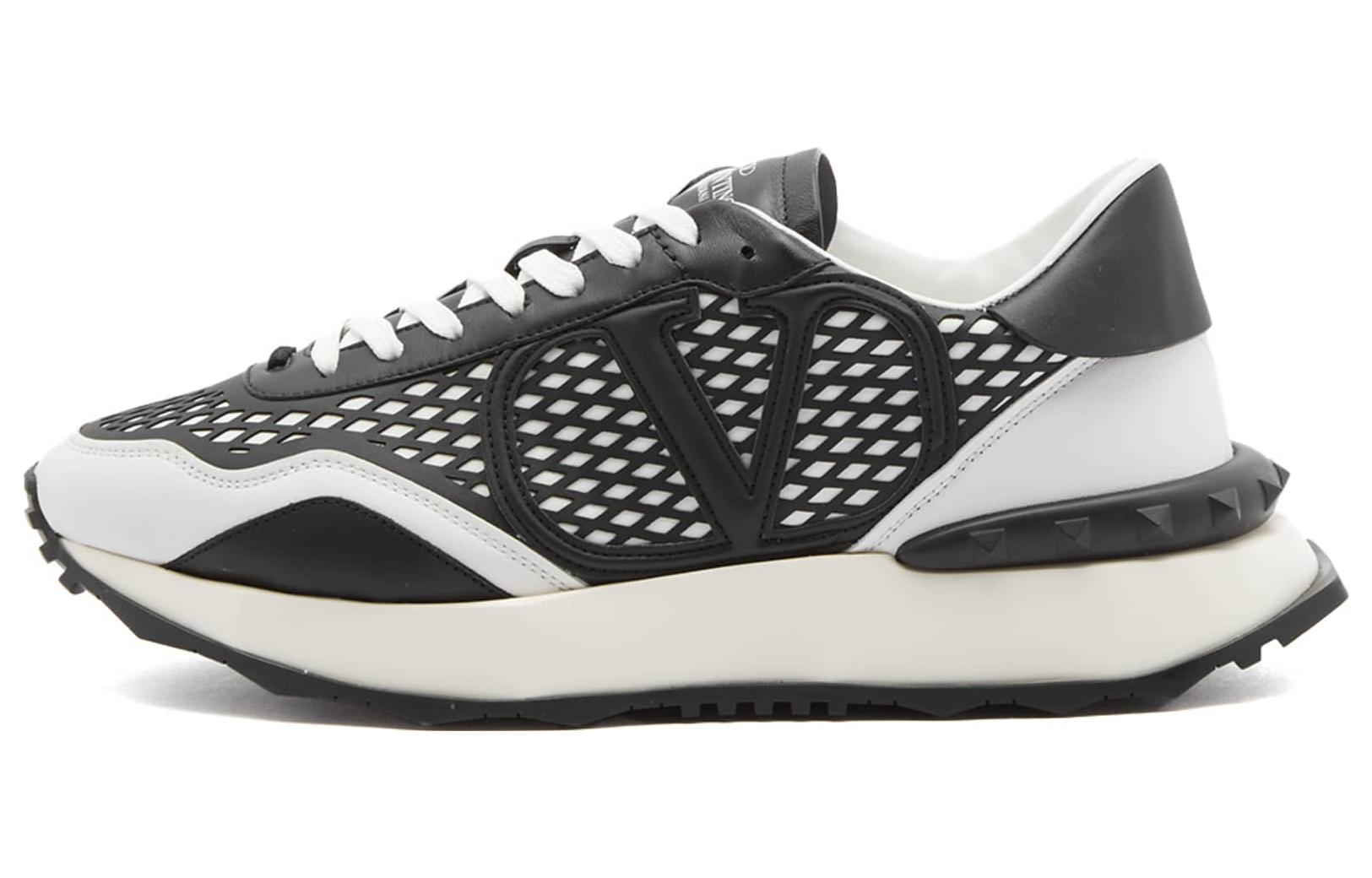 Valentino GARAVANI Low-Top Sneaker 'Black and White Fashion Strap'