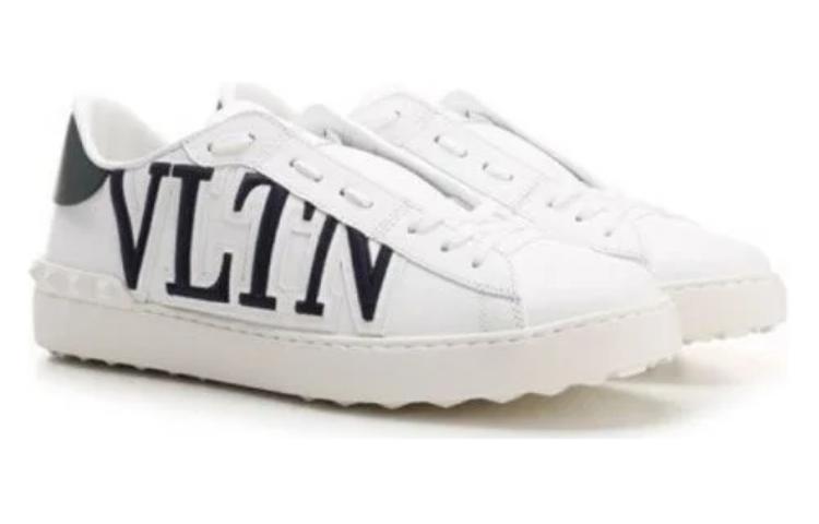 Lookbook Valentino Garavani Sepatu Rendah 'Hijau Hitam Logo Timbul' 1Y2S0830BAA7QD